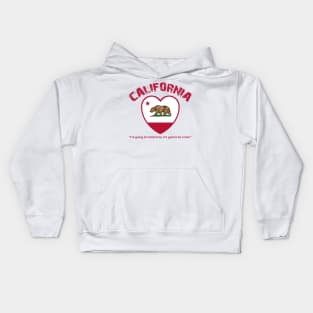 Bear Flag, Flag of California, Grizzly bear, “I’m going to California, I’m gonna be a star.” Kids Hoodie